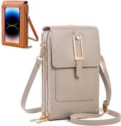 Touchscreen Phone Crossbody Bag for Women, 2026 Anti-Theft Leather Bag for Travel Daily | Touchscreen Phone
