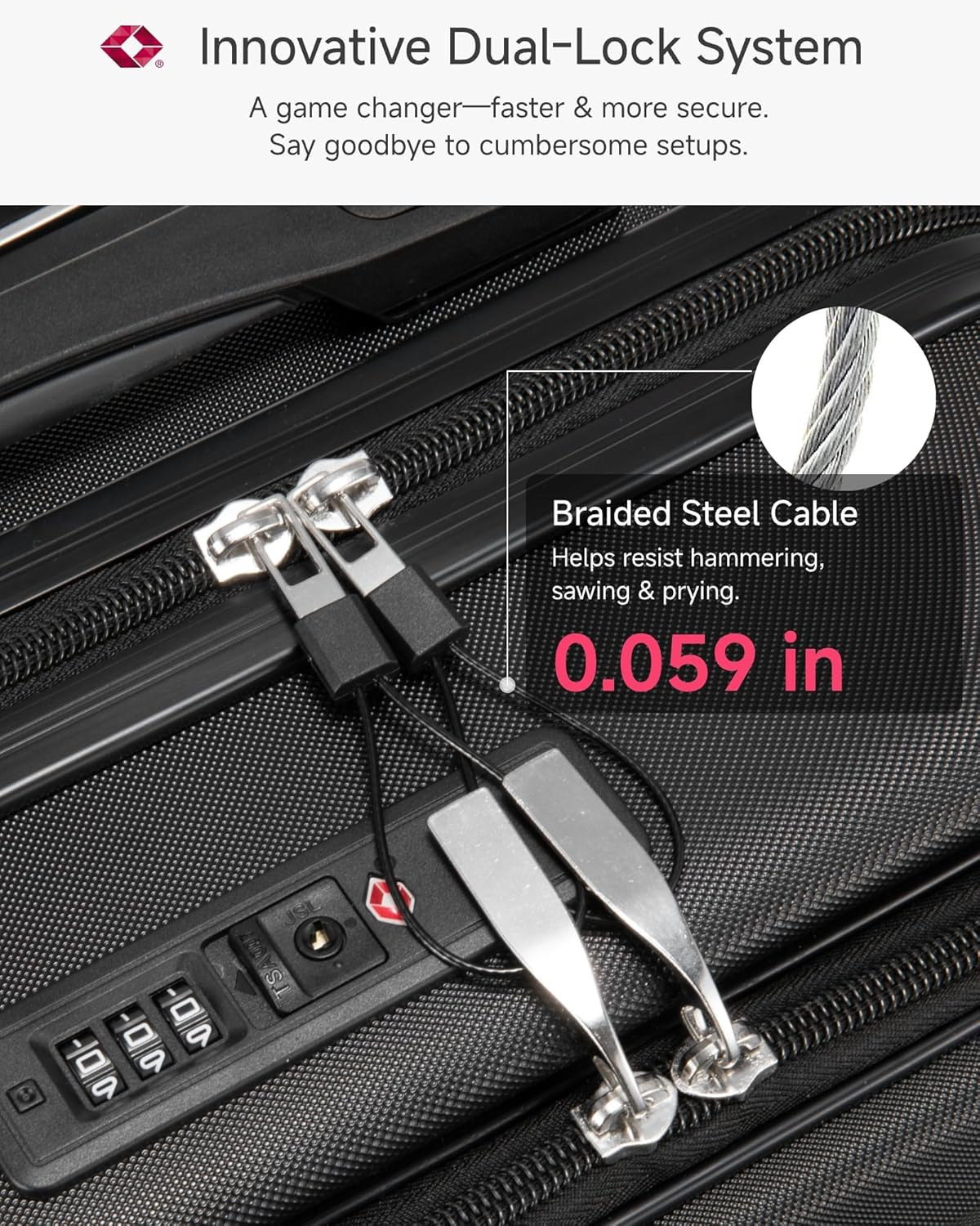 Carry On Luggage 22 x 14 x 9 Airline Approved, H1F Front Pocket Hardside Suitcase with Spinner Wheels, TSA Lock, Includes Tote Bag (FX-Lite, Black, Sets)