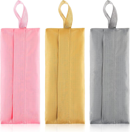 Portable 3PCS Travel Socks Underwear Organizer Bag with Zip, Compression Travel Toiletry Storage Bags with Handles Packing Pouches for Packing Cubes Suitcase Luggage Ties Panties Cosmetics