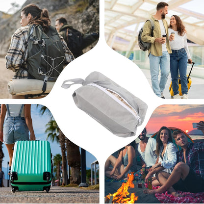 Portable 3PCS Travel Socks Underwear Organizer Bag with Zip, Compression Travel Toiletry Storage Bags with Handles Packing Pouches for Packing Cubes Suitcase Luggage Ties Panties Cosmetics