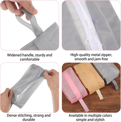 Portable 3PCS Travel Socks Underwear Organizer Bag with Zip, Compression Travel Toiletry Storage Bags with Handles Packing Pouches for Packing Cubes Suitcase Luggage Ties Panties Cosmetics