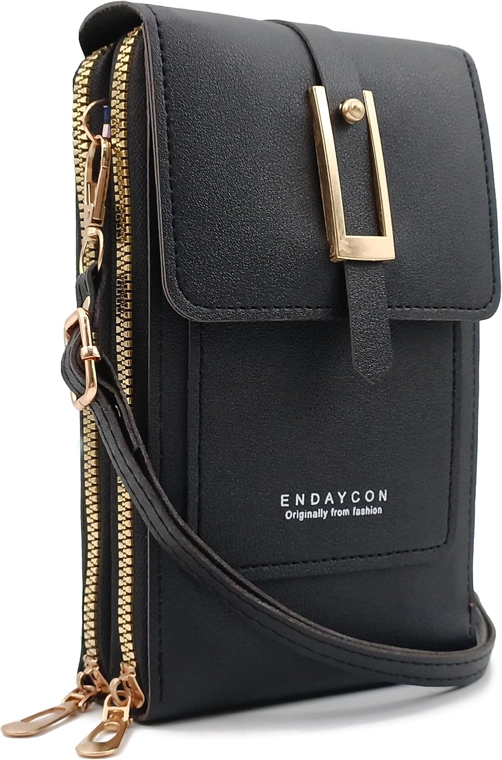 Anti Theft Cell Phone Purses for Women Small RFID Blocking Forever Young Crossbody Bag with Wallet PU Leather Shoulder Mini Bag Phone Wallet Card Slots Black Purse
