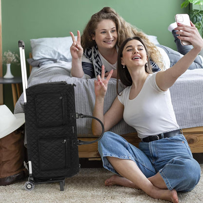 Convertible Rolling Garment Bag, Carry-On Duffle | 3-in-1 carry-on rolling duffle bag with wheels, suit carrier for overnight travel for both men and women