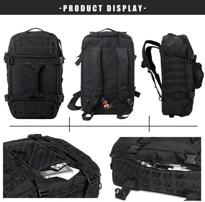 3-in-1 Gym Bag Duffle Bags Backpack - Travel Bag with Shoes Compartment | Sports Duffel Bag for Men Women Ideal for Workout,Weekender,Military,Sports,Overnight,Basketball,Tactical,Football,Baseball