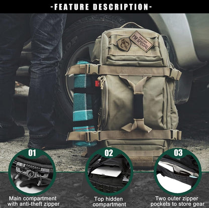 3-in-1 Gym Bag Duffle Bags Backpack - Travel Bag with Shoes Compartment | Sports Duffel Bag for Men Women Ideal for Workout,Weekender,Military,Sports,Overnight,Basketball,Tactical,Football,Baseball