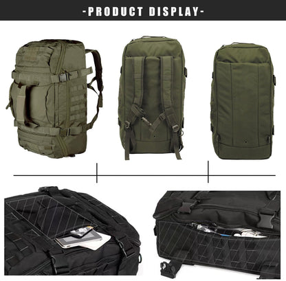 3-in-1 Gym Bag Duffle Bags Backpack - Travel Bag with Shoes Compartment | Sports Duffel Bag for Men Women Ideal for Workout,Weekender,Military,Sports,Overnight,Basketball,Tactical,Football,Baseball