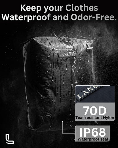 travel pack vacuum kit - Reusable Nylon Compression Bags + Rechargeable Pump - Save 60% Space - vacuum travel bags with pump - for Carry-On & Suitcase