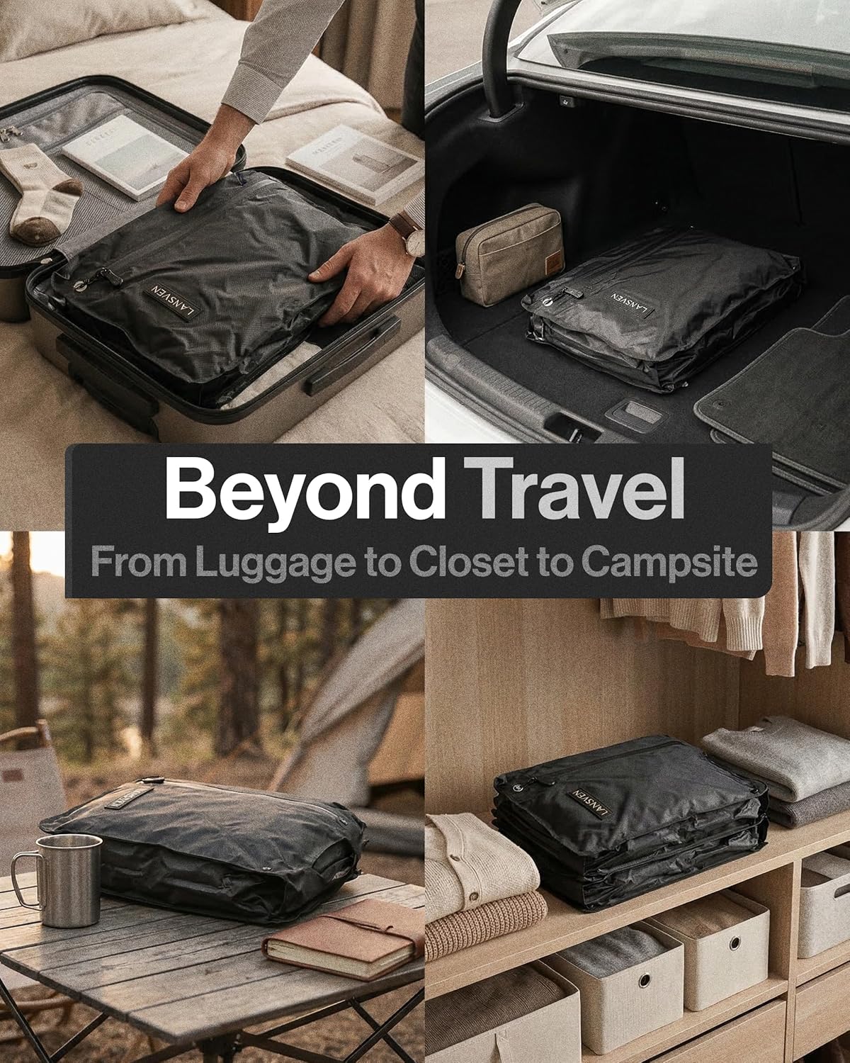 travel pack vacuum kit - Reusable Nylon Compression Bags + Rechargeable Pump - Save 60% Space - vacuum travel bags with pump - for Carry-On & Suitcase