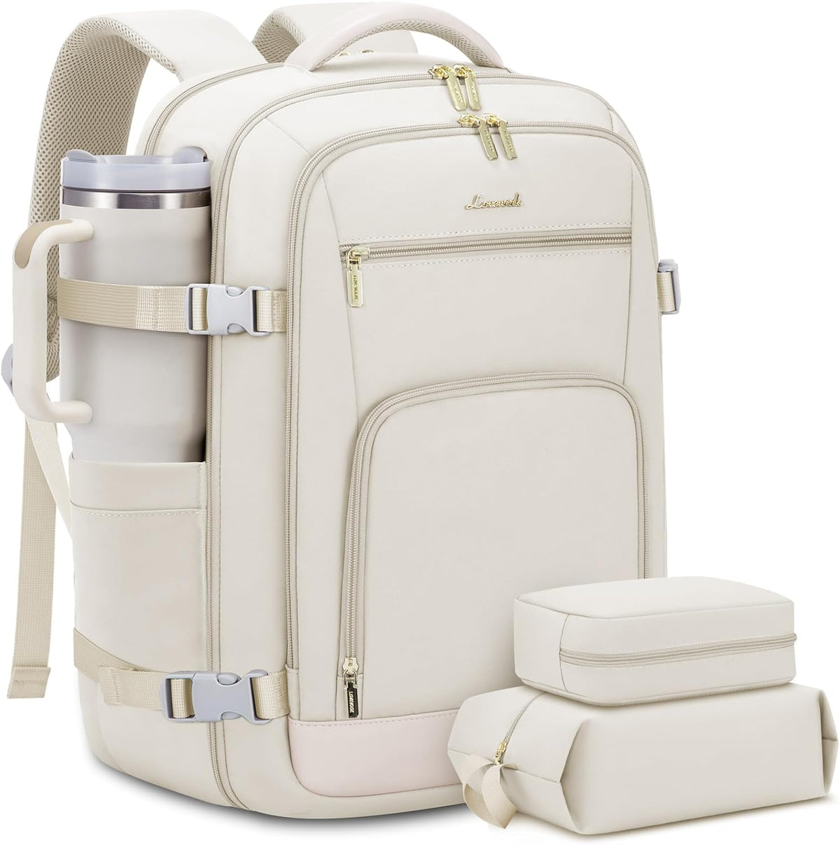 50L Rolling Backpack with Wheels, 18 Inch Carry On Luggage for Women, Water Resistant Wheeled Travel Backpack, Flight Approved Underseat Trolley Bag for Business, Overnight Trips, College