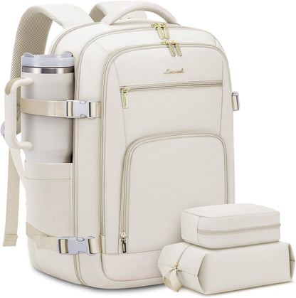 50L Rolling Backpack with Wheels, 18 Inch Carry On Luggage for Women, Water Resistant Wheeled Travel Backpack, Flight Approved Underseat Trolley Bag for Business, Overnight Trips, College