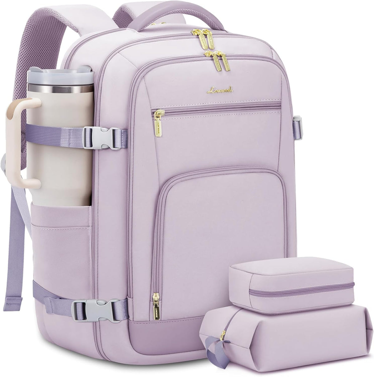 50L Rolling Backpack with Wheels, 18 Inch Carry On Luggage for Women, Water Resistant Wheeled Travel Backpack, Flight Approved Underseat Trolley Bag for Business, Overnight Trips, College