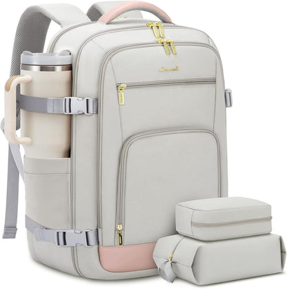 50L Rolling Backpack with Wheels, 18 Inch Carry On Luggage for Women, Water Resistant Wheeled Travel Backpack, Flight Approved Underseat Trolley Bag for Business, Overnight Trips, College