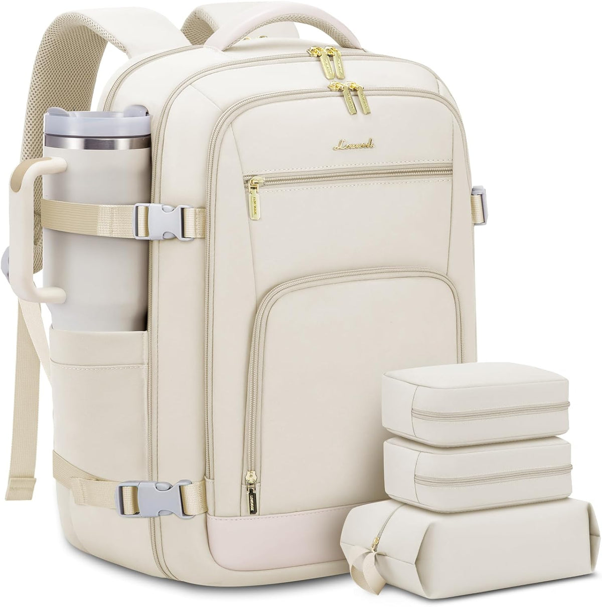 50L Rolling Backpack with Wheels, 18 Inch Carry On Luggage for Women, Water Resistant Wheeled Travel Backpack, Flight Approved Underseat Trolley Bag for Business, Overnight Trips, College