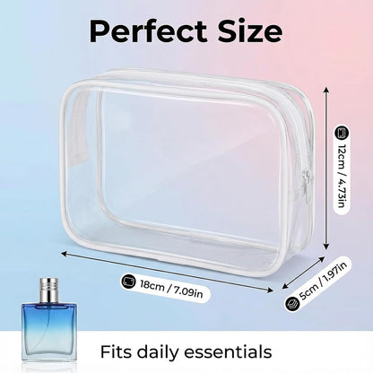 120 Pcs Clear Makeup Bags Bulk Tsa Approved Toiletry Bag for Travel Transparent Cosmetic Bag PVC Waterproof Travel Small Pouches with Zipper for Men and Women (Muti color)