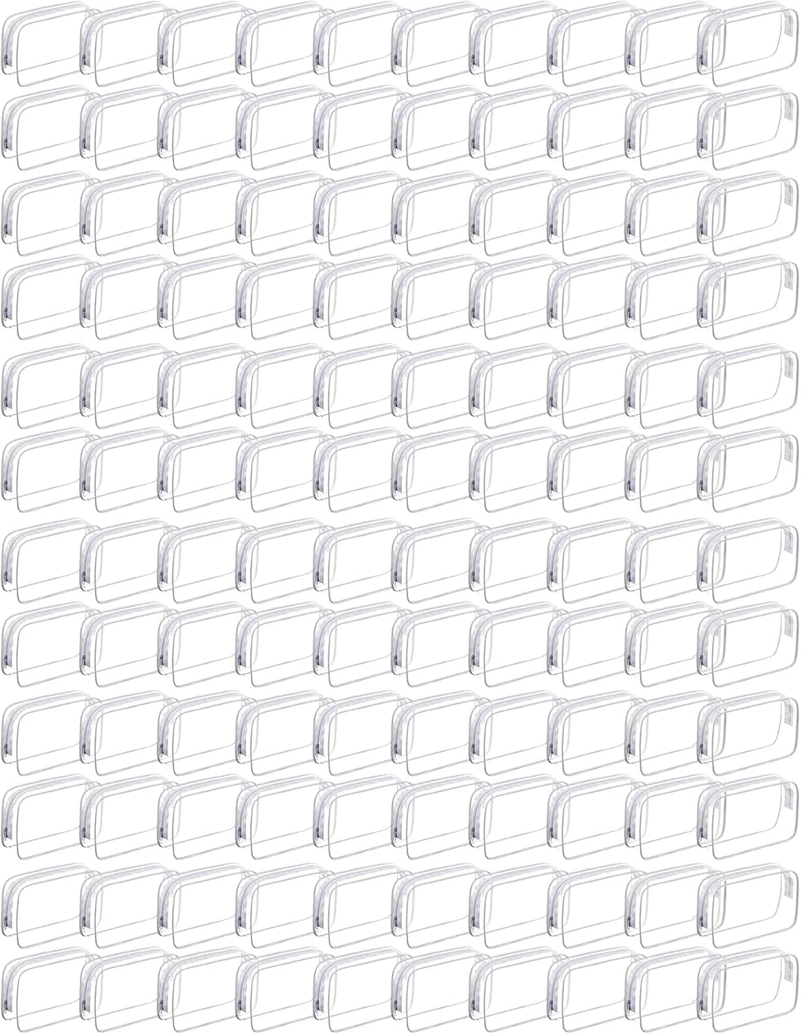 120 Pcs Clear Makeup Bags Bulk Tsa Approved Toiletry Bag for Travel Transparent Cosmetic Bag PVC Waterproof Travel Small Pouches with Zipper for Men and Women (Muti color)