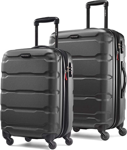 Omni PC Hardside Expandable Luggage with Spinner Wheels, Black, Carry-On 20-Inch
