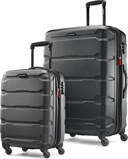 Omni PC Hardside Expandable Luggage with Spinner Wheels, Black, Carry-On 20-Inch