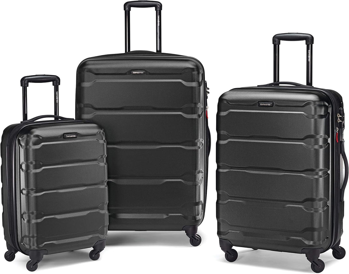 Omni PC Hardside Expandable Luggage with Spinner Wheels, Black, Carry-On 20-Inch