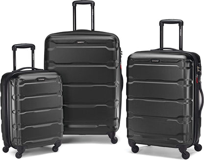 Omni PC Hardside Expandable Luggage with Spinner Wheels, Black, Carry-On 20-Inch