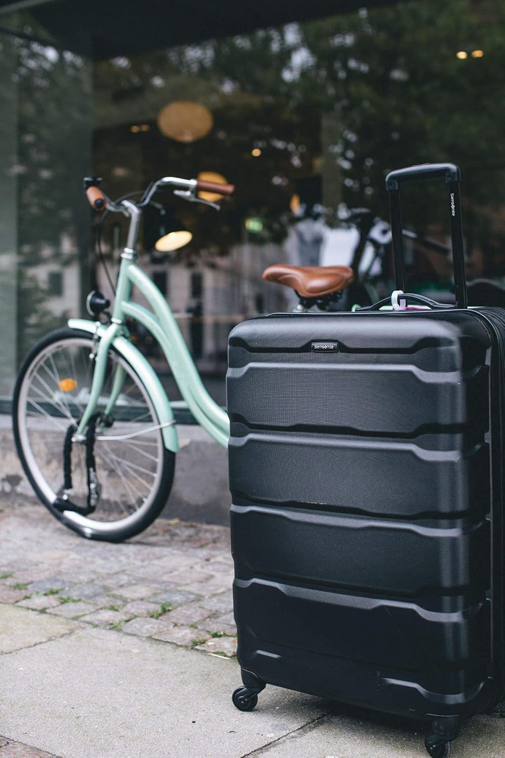 Omni PC Hardside Expandable Luggage with Spinner Wheels, Black, Carry-On 20-Inch