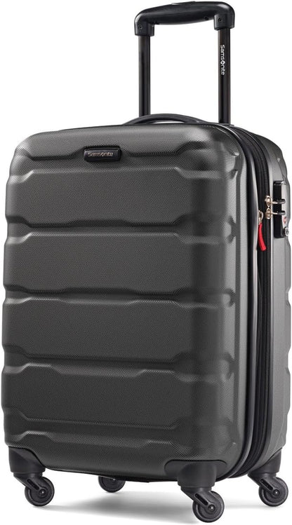 Omni PC Hardside Expandable Luggage with Spinner Wheels, Black, Carry-On 20-Inch