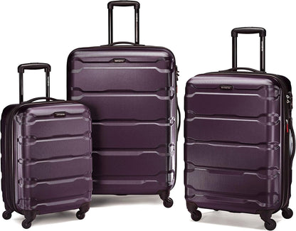 Omni PC Hardside Expandable Luggage with Spinner Wheels, Black, Carry-On 20-Inch