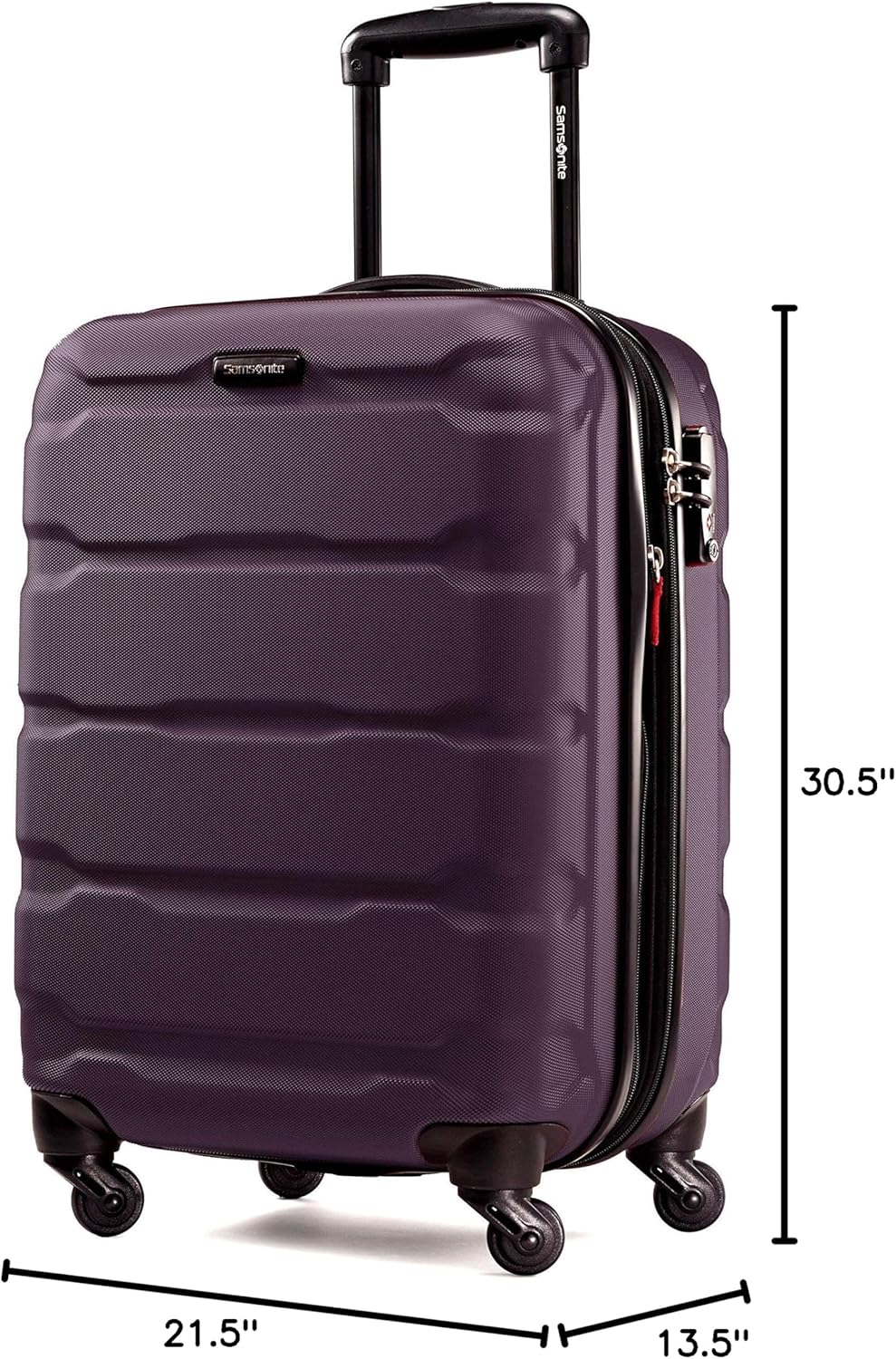 Omni PC Hardside Expandable Luggage with Spinner Wheels, Black, Carry-On 20-Inch