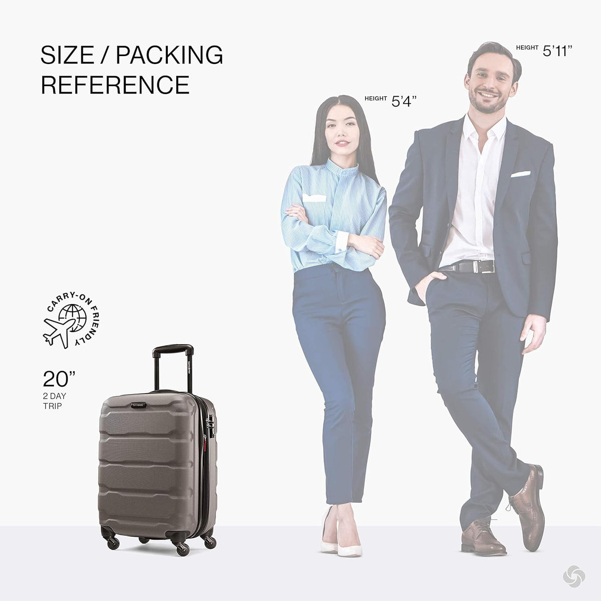 Omni PC Hardside Expandable Luggage with Spinner Wheels, Black, Carry-On 20-Inch