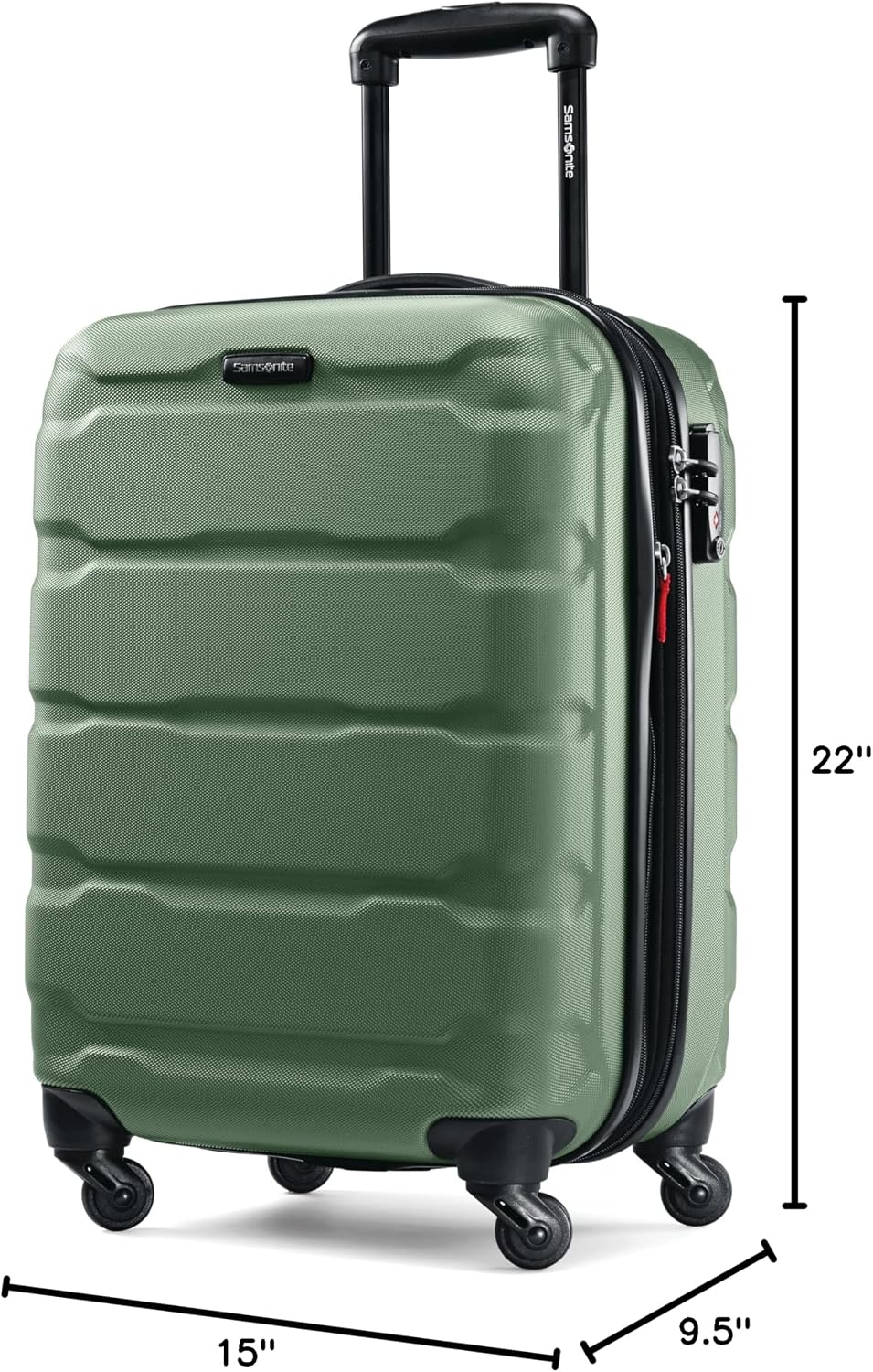 Omni PC Hardside Expandable Luggage with Spinner Wheels, Black, Carry-On 20-Inch