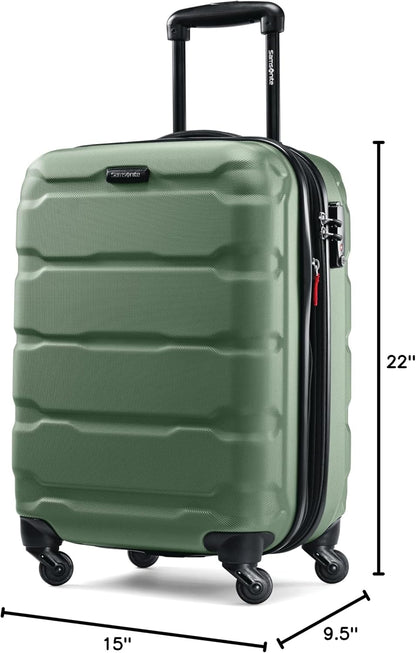 Omni PC Hardside Expandable Luggage with Spinner Wheels, Black, Carry-On 20-Inch