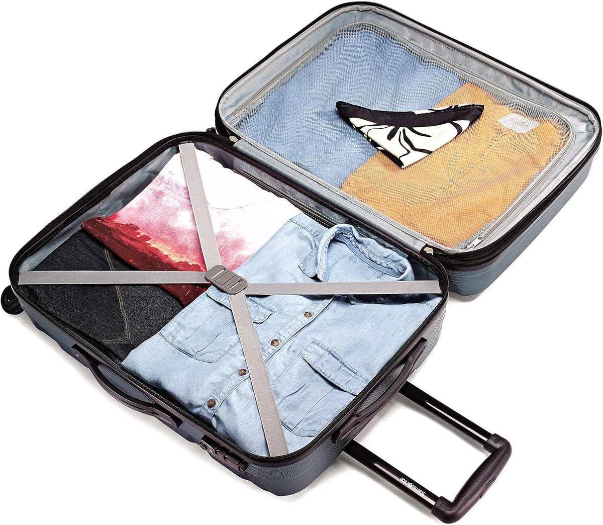 Omni PC Hardside Expandable Luggage with Spinner Wheels, Black, Carry-On 20-Inch