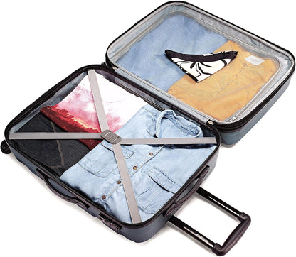 Omni PC Hardside Expandable Luggage with Spinner Wheels, Black, Carry-On 20-Inch