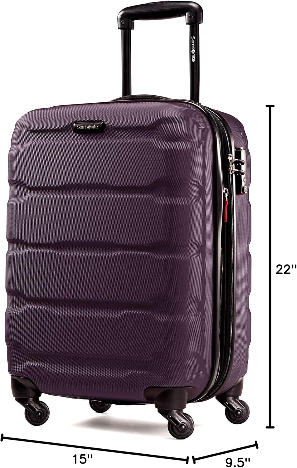 Omni PC Hardside Expandable Luggage with Spinner Wheels, Black, Carry-On 20-Inch