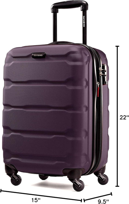 Omni PC Hardside Expandable Luggage with Spinner Wheels, Black, Carry-On 20-Inch