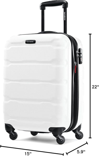Omni PC Hardside Expandable Luggage with Spinner Wheels, Black, Carry-On 20-Inch