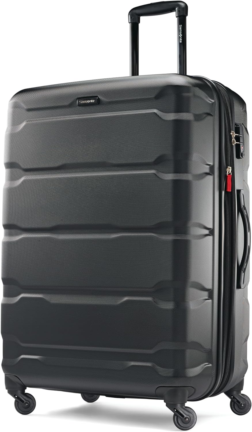 Omni PC Hardside Expandable Luggage with Spinner Wheels, Black, Carry-On 20-Inch