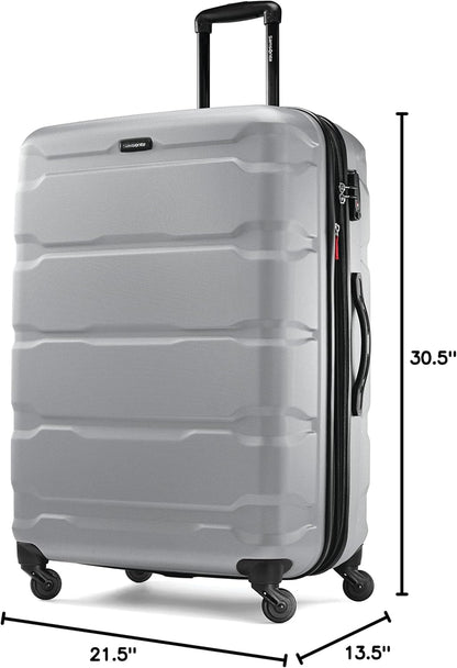 Omni PC Hardside Expandable Luggage with Spinner Wheels, Black, Carry-On 20-Inch