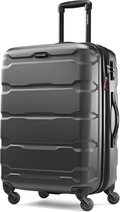Omni PC Hardside Expandable Luggage with Spinner Wheels, Black, Carry-On 20-Inch