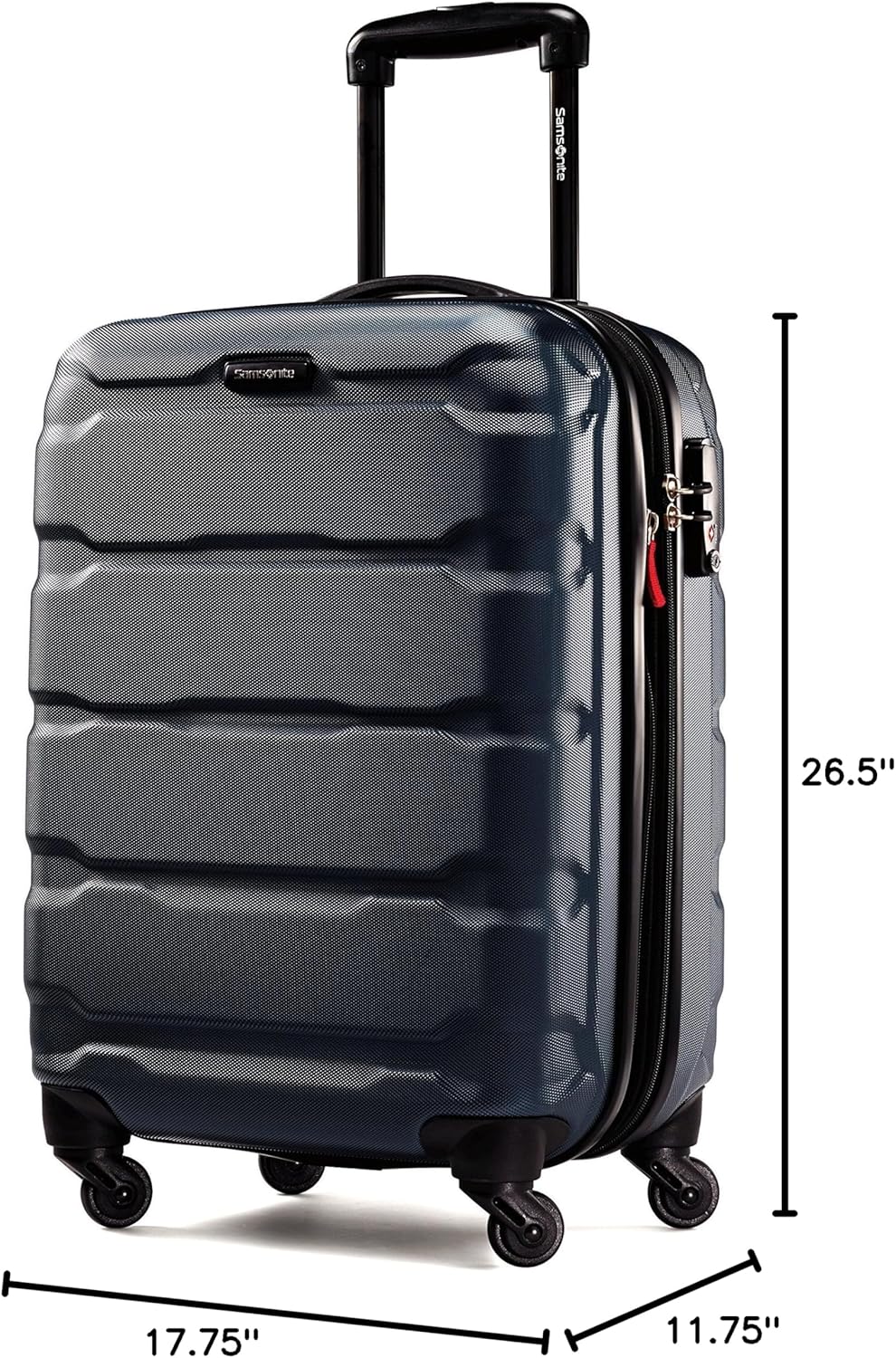 Omni PC Hardside Expandable Luggage with Spinner Wheels, Black, Carry-On 20-Inch