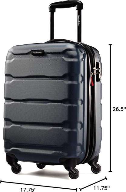 Omni PC Hardside Expandable Luggage with Spinner Wheels, Black, Carry-On 20-Inch