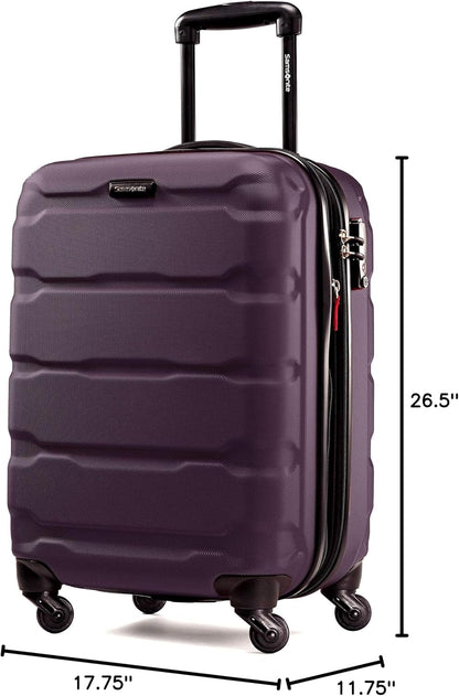 Omni PC Hardside Expandable Luggage with Spinner Wheels, Black, Carry-On 20-Inch