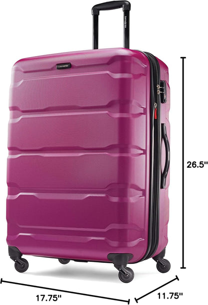 Omni PC Hardside Expandable Luggage with Spinner Wheels, Black, Carry-On 20-Inch