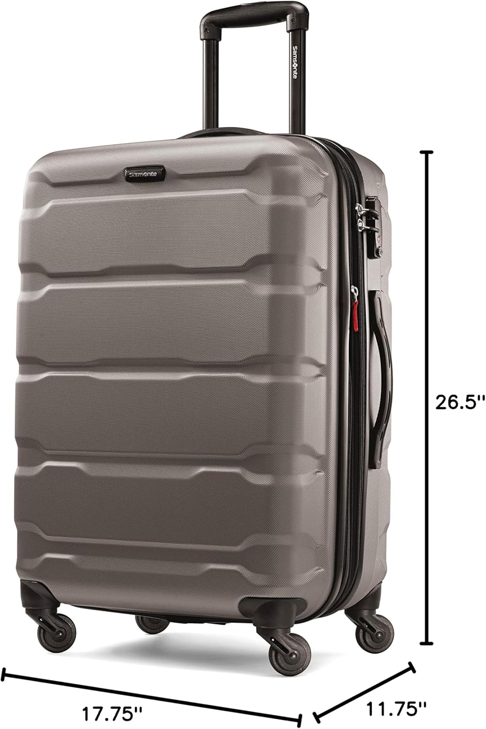 Omni PC Hardside Expandable Luggage with Spinner Wheels, Black, Carry-On 20-Inch