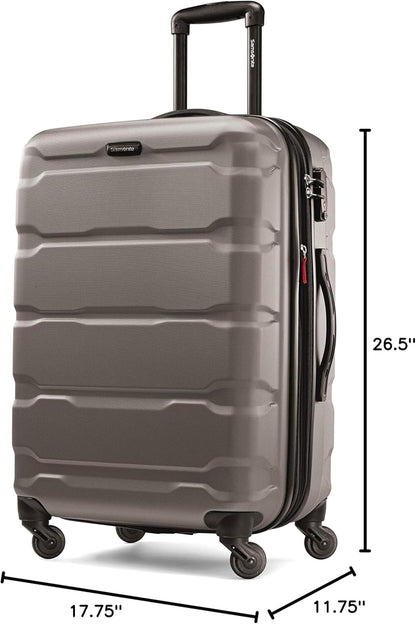 Omni PC Hardside Expandable Luggage with Spinner Wheels, Black, Carry-On 20-Inch