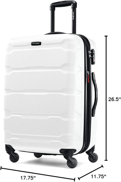 Omni PC Hardside Expandable Luggage with Spinner Wheels, Black, Carry-On 20-Inch