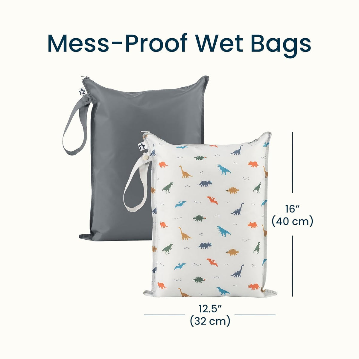 Mess Proof Wet Bags | Reusable Waterproof Wet Bags for Swimsuits | Baby Clothes | Travel & Diaper Bag (Black, Green Checkers) - Colors A