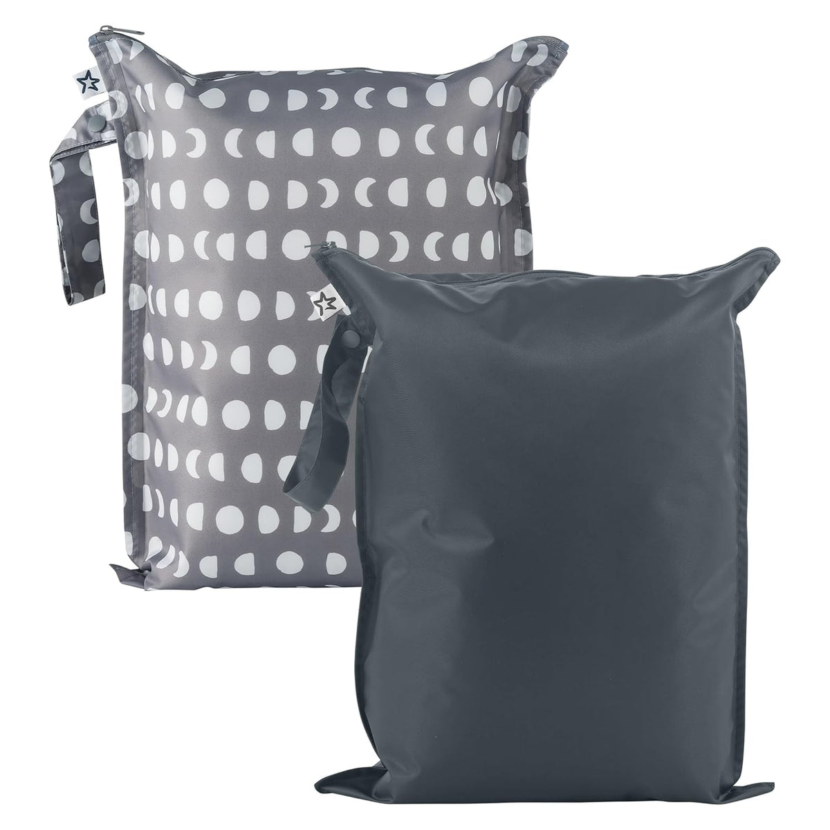 Mess Proof Wet Bags | Reusable Waterproof Wet Bags for Swimsuits | Baby Clothes | Travel & Diaper Bag (Black, Green Checkers) - Colors A