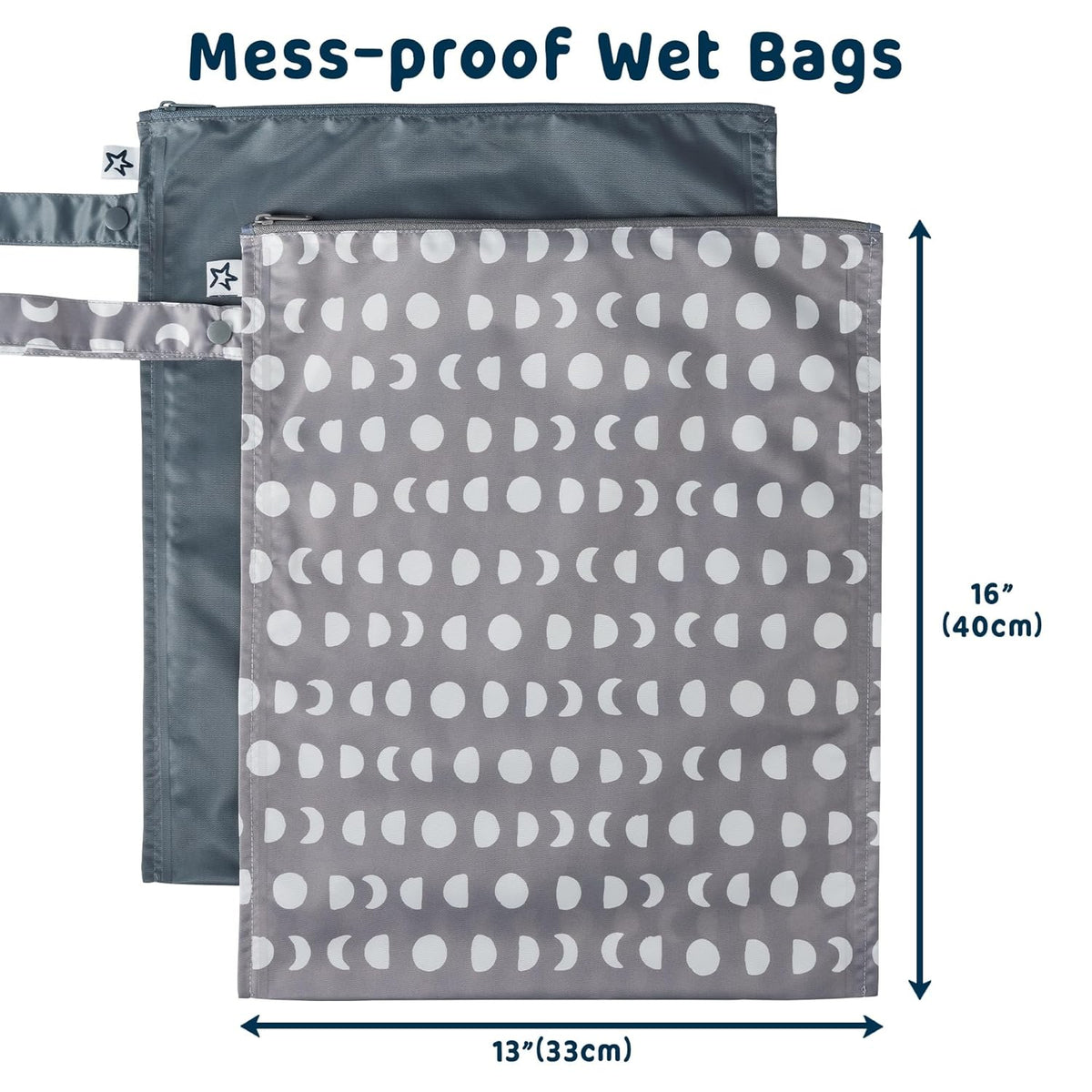 Mess Proof Wet Bags | Reusable Waterproof Wet Bags for Swimsuits | Baby Clothes | Travel & Diaper Bag (Black, Green Checkers) - Colors A