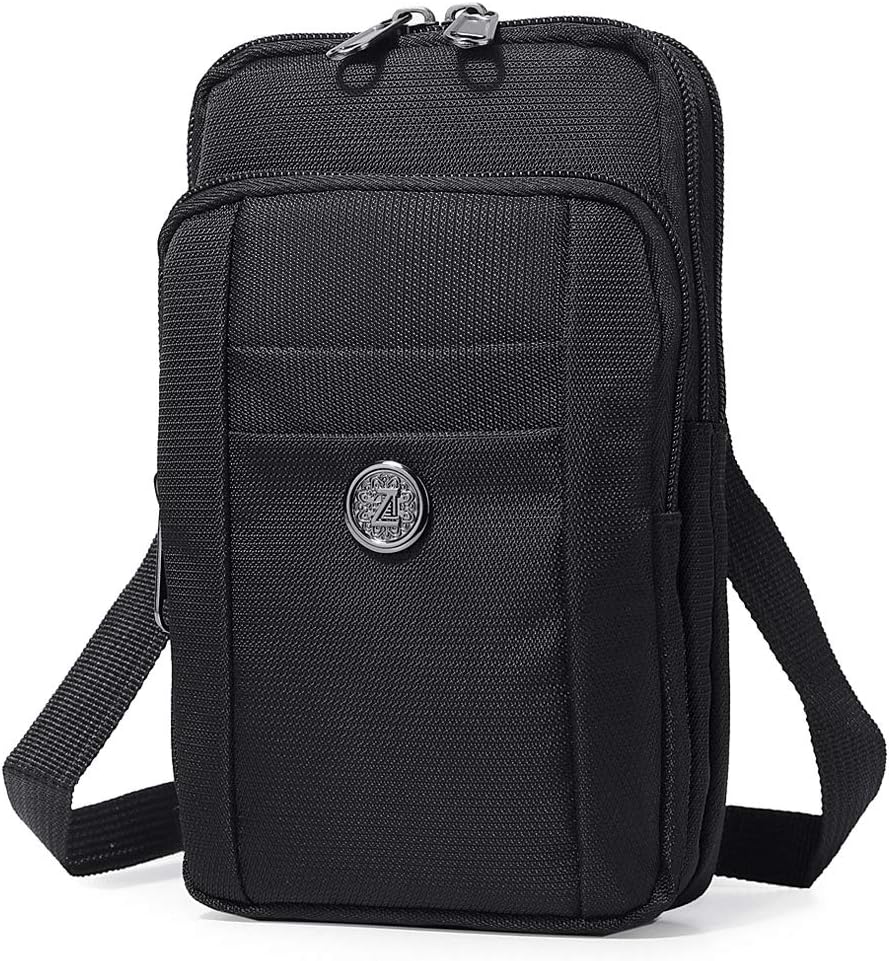 Senient Wolf Waterproof Nylon Multifunctional Phone Crossbody Waist Wallet Travel Passport Bag