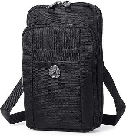 Senient Wolf Waterproof Nylon Multifunctional Phone Crossbody Waist Wallet Travel Passport Bag